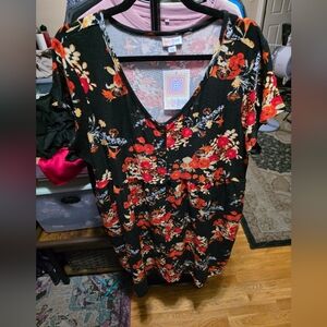 NWT LuLaRoe Heidi Babydoll Floral Pattern Dress